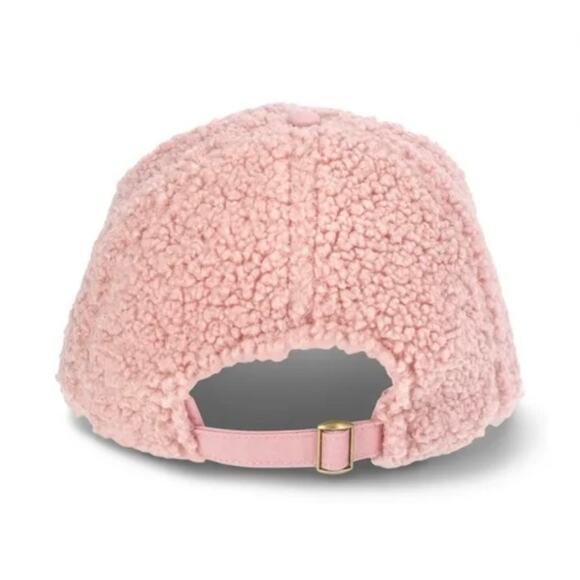 Women's Sherpa Baseball Cap, Cozy Heart Fall Outdoor Hat, Blush - Picture 2 of 2